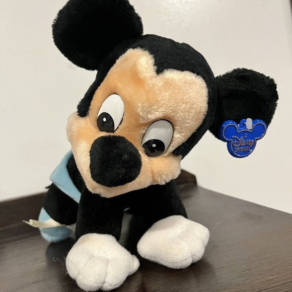 Vintage 1984 Disney Land World Mickey Mouse Crawling Baby Stuffed Plush w OG TAG - Picture 2 of 15